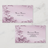 Roze Bloemblad Visitekaartje (Voorkant / Achterkant)