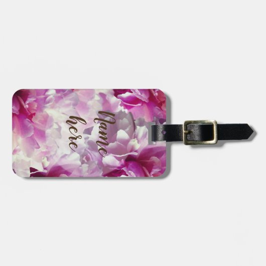 Roze bloembladeren Aangepaste Labels (Voorkant horizontaal)