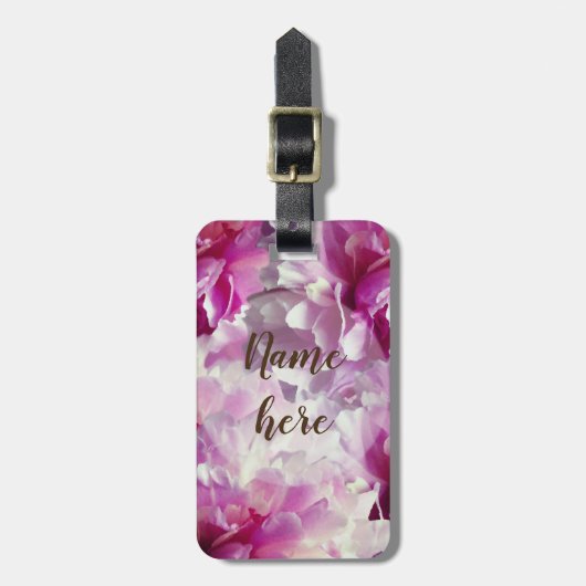 Roze bloembladeren Aangepaste Labels (Voorkant verticaal)