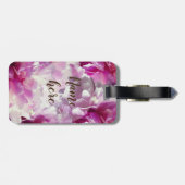 Roze bloembladeren Aangepaste Labels (Achterkant horizontaal)