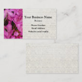  roze bloembloem visitekaartje (Voorkant / Achterkant)