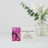  roze bloembloem visitekaartje (Staand voorkant)