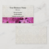  roze bloembloem visitekaartje (Voorkant / Achterkant)