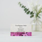  roze bloembloem visitekaartje (Staand voorkant)