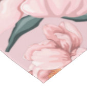 Roze bloembloembloempatroon, tafellade tafelkleed (Gekanteld)