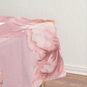 Roze bloembloembloempatroon, tafellade tafelkleed (Voorbeeld)