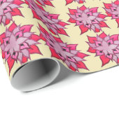 Roze bloembloempatroon cadeaupapier (Rol Hoek)