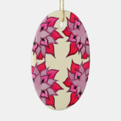 Roze bloembloempatroon keramisch ornament (Rechts)