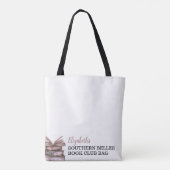 Roze Bloemboek Liefhebbers Bookish Reading Canvas  Tote Bag (Achterkant)
