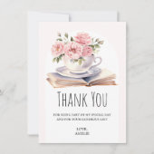 Roze Bloemboek Thema Verjaardag Bedankkaart (Voorkant)