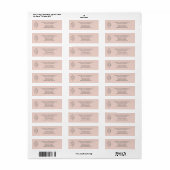 Roze bloemboeket bloemige bruiloft etiket (Full Sheet)