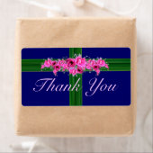 Roze Bloemboeket Dank u Stickers - labels (Insitu)