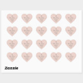 Roze Bloemboeket Handtekening Trouw Dank Je Hart Sticker (Vel)