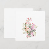 Roze bloemboeket kaart (Voorkant / Achterkant)