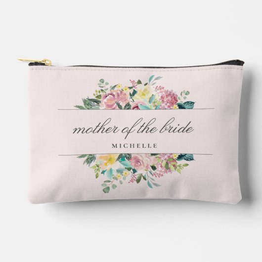 Roze bloemboeket moeder van de bruid cadeau etui (Voorkant)