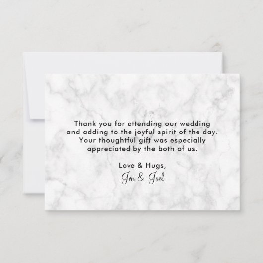 Roze bloemboeketten op zwarte lijst bruiloft bedan kaart (Achterkant)