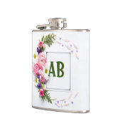 Roze bloembolk heupfles (Links)