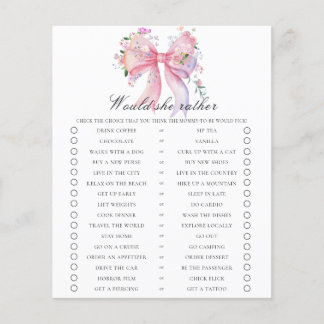 Roze bloemboog Baby shower Wat zou ze liever wille