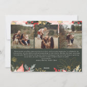 Roze Bloemboog Oh Vrolijk Vier Foto Vakantie Kaart (Achterkant)