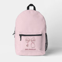 Roze bloemboog stethoscoop Dokter naam ontwerp