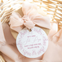 Roze Bloemboog Toile Teddy Bear Baby shower