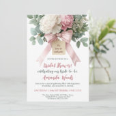 Roze Bloemboog Vrijgezellenfeest Kaart (Staand voorkant)