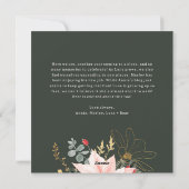 Roze Bloemboog Vrolijk Alles Drie Foto's Feestdagenkaart (Achterkant)