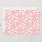 Roze Bloembruid | Uitnodiging voor bruidsdouche (Achterkant)