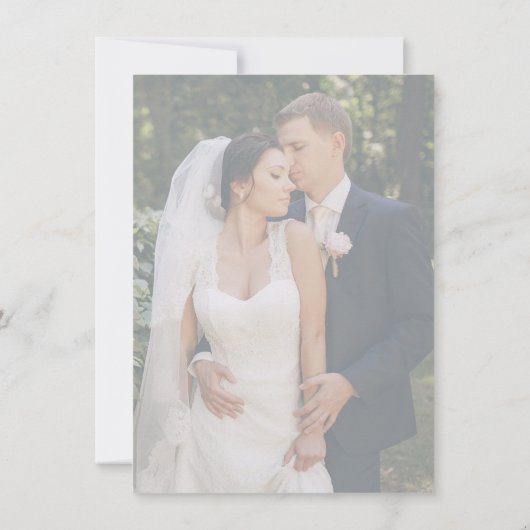 Roze bloembruiloft bedankkaart (Achterkant)