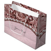 Roze Bloemcadeautas Groot Cadeauzakje (Voorkant Gekanteld)