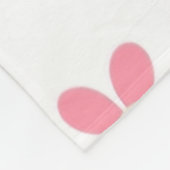 Roze bloemdeken voor logo fleece deken (Hoek)