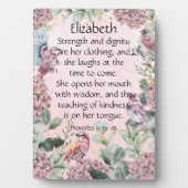 Roze bloemdragers Vogels Proverbs 31 Scripture for Fotoplaat (voorkant)