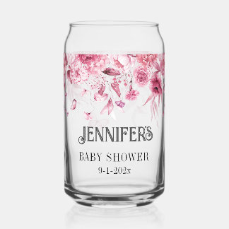 roze bloemdruppel Special Mom-to-be & Familie Blikvorm Glas