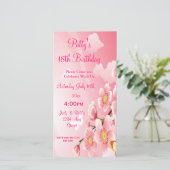 Roze bloemen (Staand voorkant)