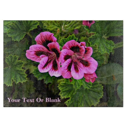 Roze bloemen 1 snijplank (Voorkant)