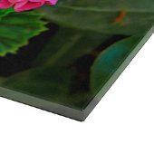 Roze bloemen 1 snijplank (Hoek)