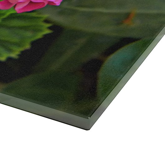 Roze bloemen 1 snijplank (Hoek)