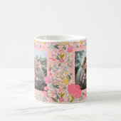 Roze bloemen 2 foto gepersonaliseerde Moederdag sc Koffiemok