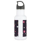 Roze bloemen 32 oz. waterfles  (Achterkant)