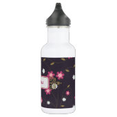 Roze bloemen 32 oz. waterfles  (Rechts)