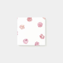 Roze Bloemen 3x3 Sticky Note
