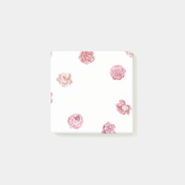 Roze Bloemen 3x3 Sticky Note