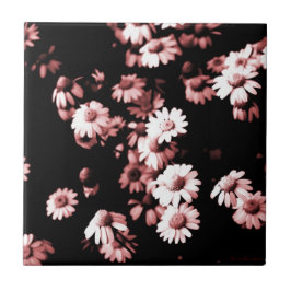 Roze Bloemen #4250 Keramische Tegel Tegeltje