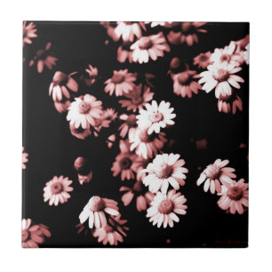 Roze Bloemen #4250 Keramische Tegel Tegeltje
