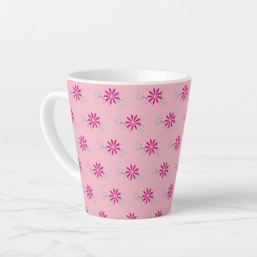 Roze Bloemen 4Laila Latte Mok (Linkerhoek)
