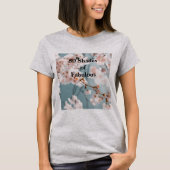 Roze Bloemen 50 tinten Fabulous Grey T-shirt (Voorkant)
