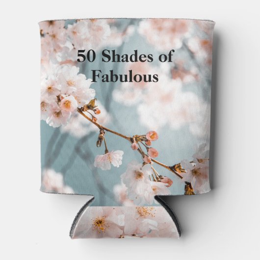 Roze Bloemen 50 tinten van Fabulous Blikjeskoeler (Voorkant)