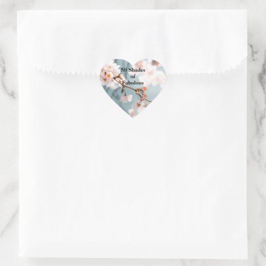 Roze Bloemen 50 tinten van Fabulous Heart Sticker (Tas)