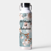 Roze Bloemen 50 tinten van Fabulous Waterfles (Voorkant)