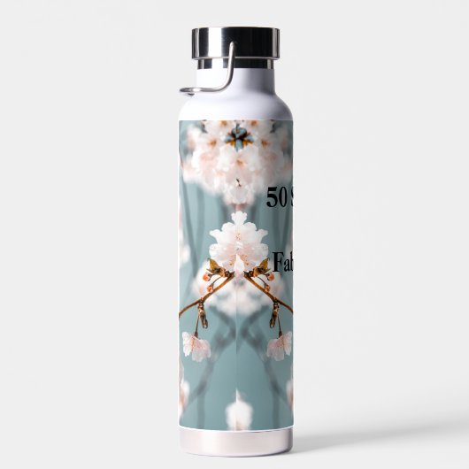 Roze Bloemen 50 tinten van Fabulous Waterfles (Rechts)